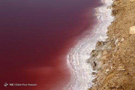 🔺 دریاچه نمک قم برای اولین بار سرخ شد